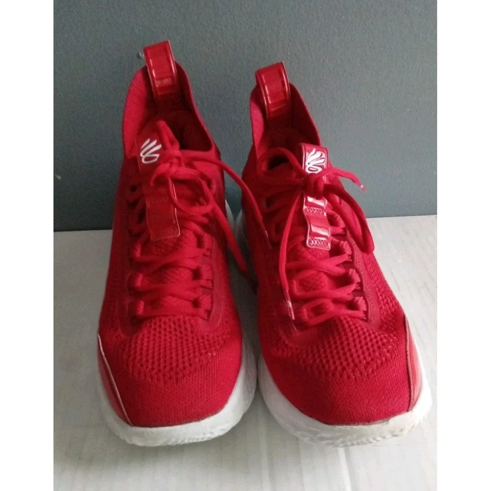 Under Armour Curry Flow 8 Red Basketball‎ Shoes Cushioned Sneakers